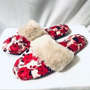 New Victoria’s Secret floral print satin slippers